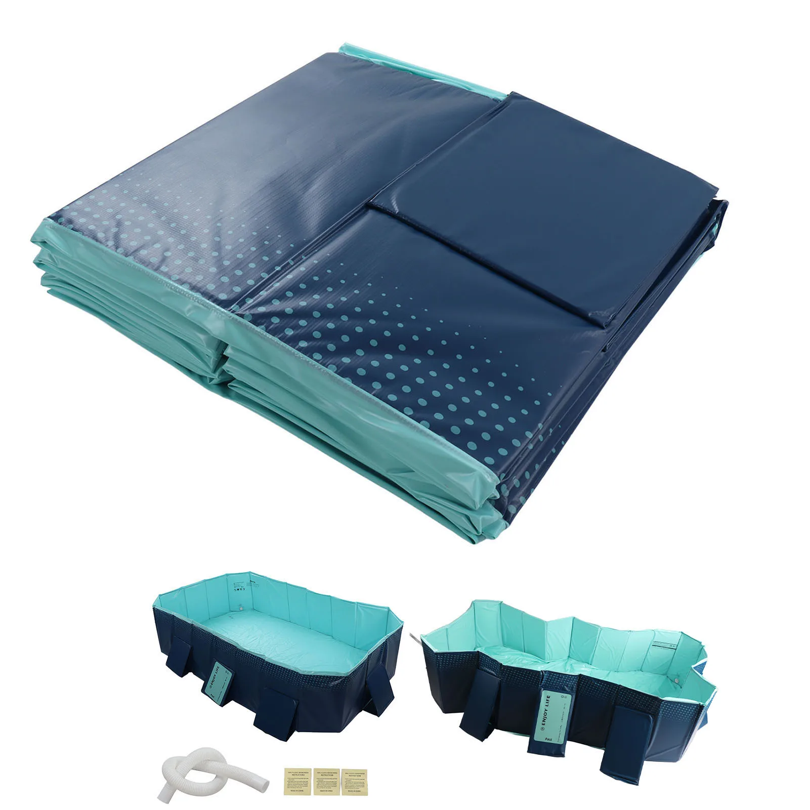 Foldable Swimming Pool Folding Oversize Bath Pool Inflation Free for Home Outdoor