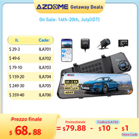 AZDOME PG17 MAX Front and Rear Dash Cam 12 Inch Touch Screen Car DVR 4K+2.5K Rearview Mirror Camera GPS WIFI Voice Control ADAS