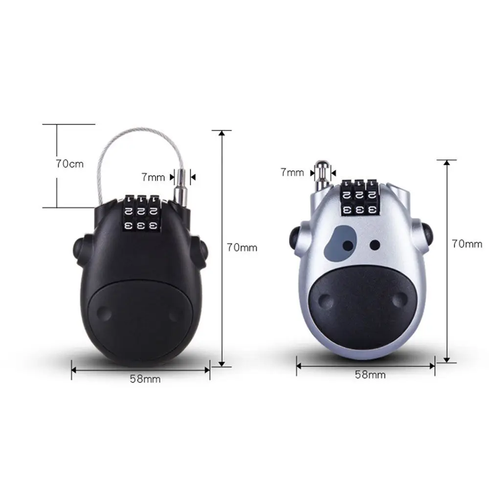 Carriage Safety Anti-theft Digit Motorcycle Helmet Lock Luggage Combination Lock Password Padlock Travel Accessories