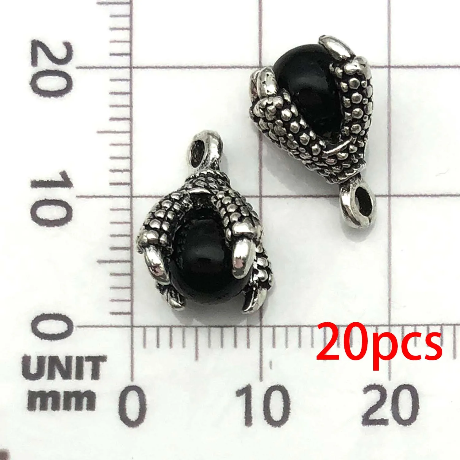 20pcs Colorful Alloy Dragon Claw Charms