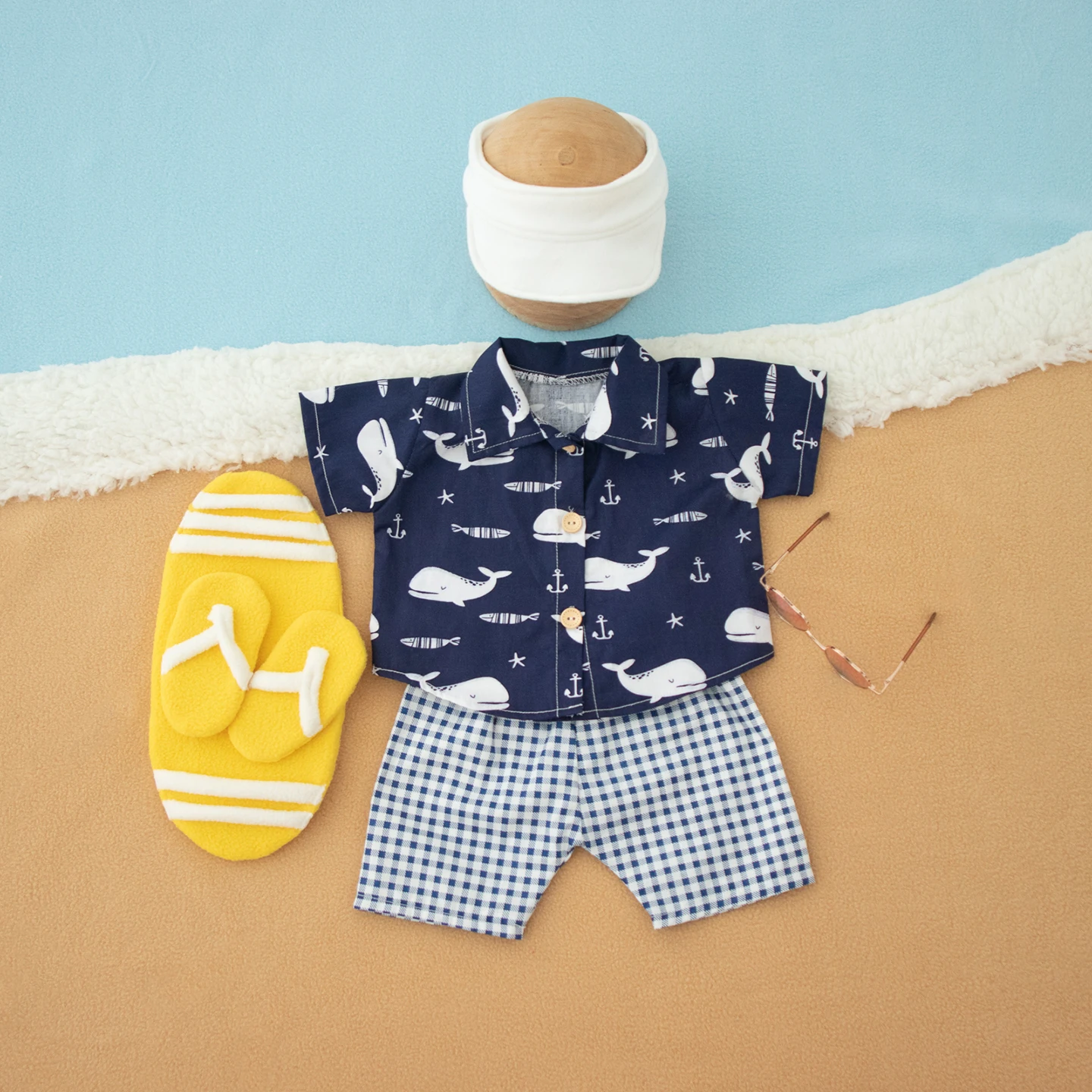 ❤️Newborn Photography Clothing Hat+Shirt+Shorts 3Pcs/Set Studio Baby Boy Girl Photo Prop Accessories Beachwear Swimsuit Bikini