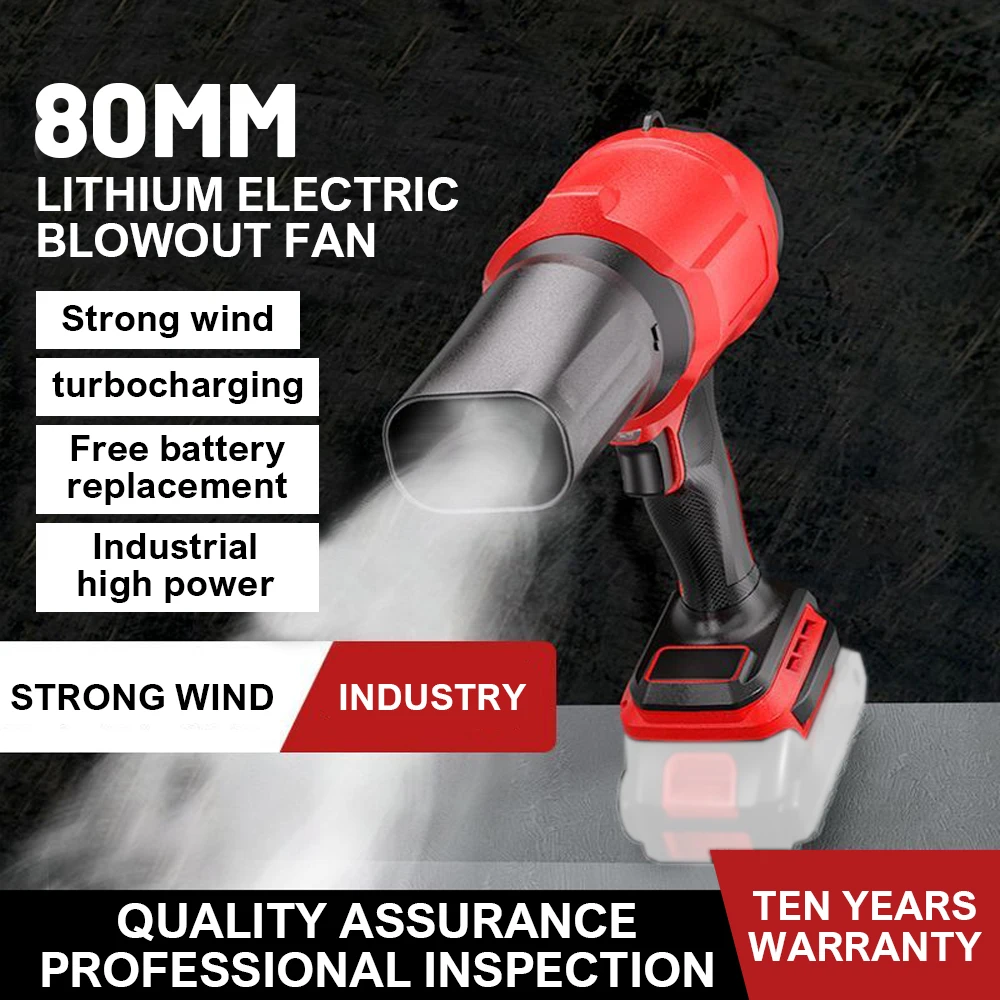 Car Violent Air Blower Powerful Handheld Turbo Jet Fan High Speed Handheld Dust Blowing Tool for Makita 18V BL1830 BL1840 BL1850