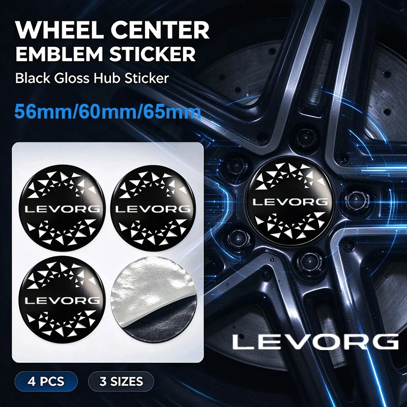 56mm/60mm/65mm Car Wheel Center Stickers for Subaru LEVORG Logo WRX BRZ XV Outback Forester Impreza Hub Emblem Decals Decoration