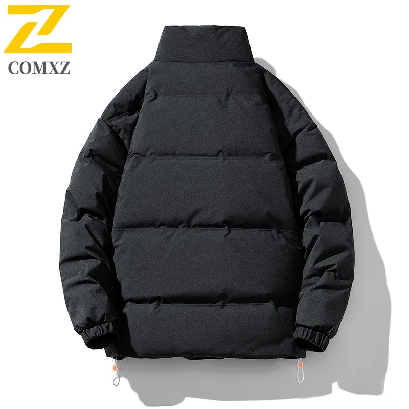 COMXZ Student Winter New Men Down Jacket Youth Casual Stand Collar Thermal Thickened Casual outdoor Thickened Cold Proof Coat