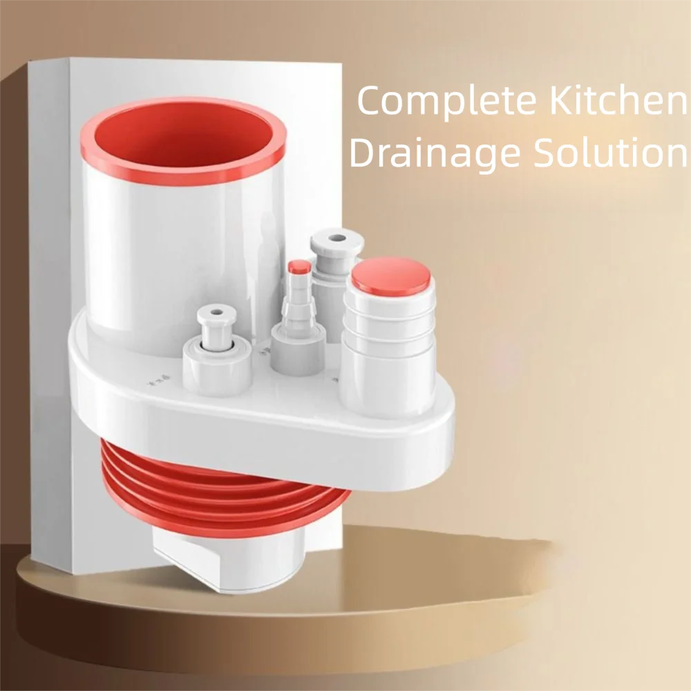 

Тройной соединитель Кухонная сливная труба Многоразовая конструкция Прочные материалы из ПВХ Разъем против запаха Двойная блокировка запаха Легко чистится