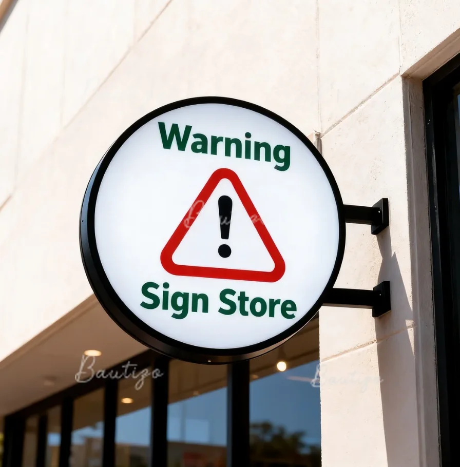 Custom Advertising Led Display LightBox Logo Luxury Light Up Warning Sign Store Sign Double Sided Illuminated Outdoor Signage