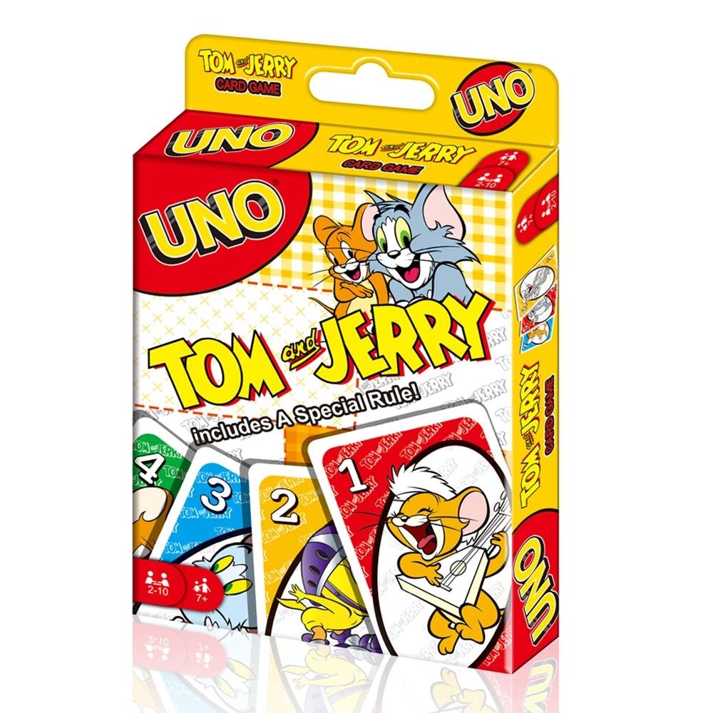 UNO Tom And Jerry Matching Card Game Interstellar Baby Multiplayer Family Party Boardgame Funny Friends Entertainment Poker