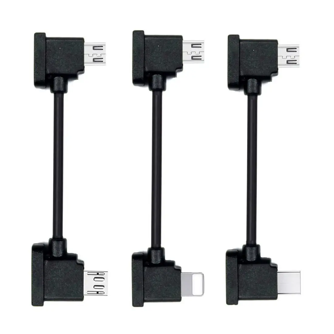 CY Remote Controller Data Cable Type-C Micro 8Pin to Micro USB for Mavic Pro Platinum Mavic Park RC Accessories 3pcs/set