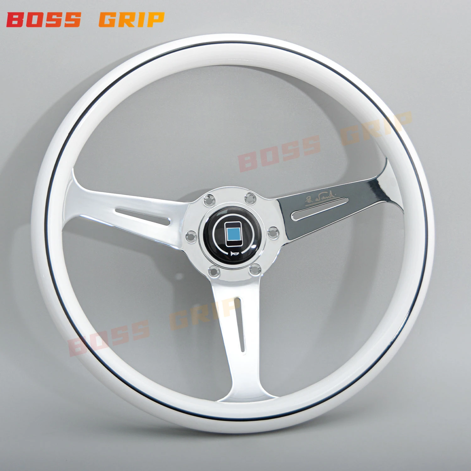 14Inch 358mm JDM Nardi Sport Steering Wheel White Sim Racing Game Steering Wheel Car Accessories