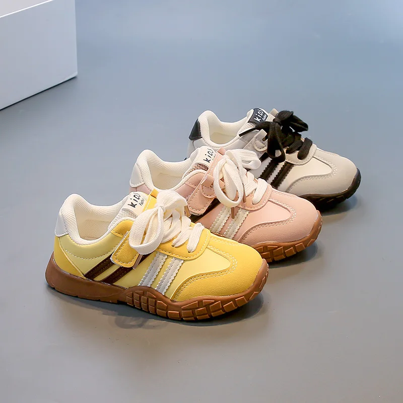 

Children's leather sports shoes soft sole soft surface spring 2026 new casual shoes fashion single shoes for boys and girls