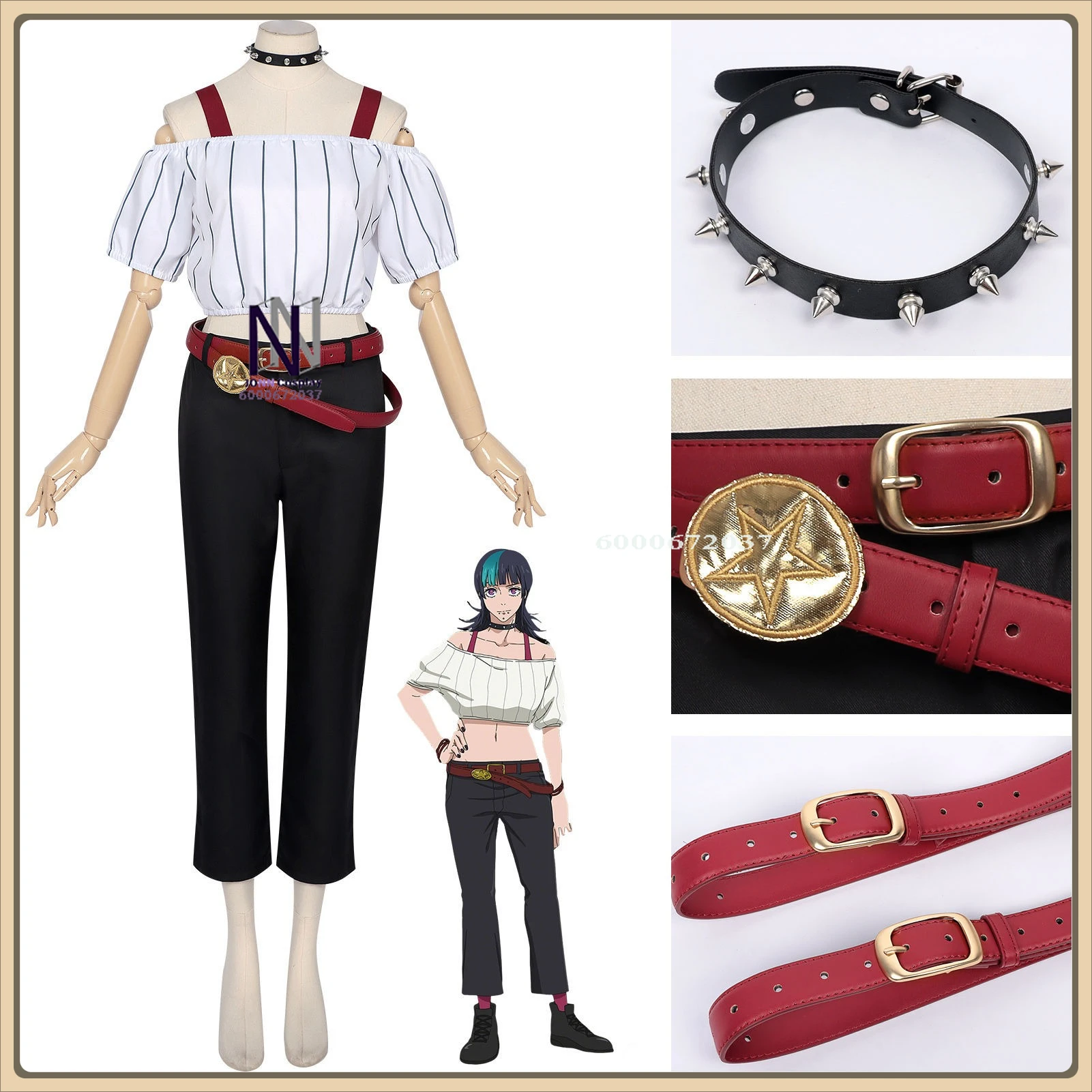 costume-de-cosplay-unisexe-hoshizora-rororo-ensemble-complet-de-haute-qualite-avec-perruque-bleue-et-collier-vetements-d'anime-pour-fete-d'halloween
