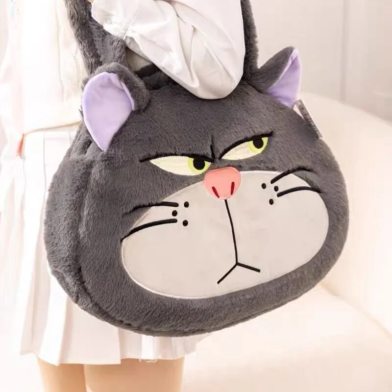 Disney Cinderella Bad Cat Lucifer Handbag Kawaii Anime Plushie Single Shoulder Bag Cute Cartoon Animal Lucifer Girl'S Xmas Gift