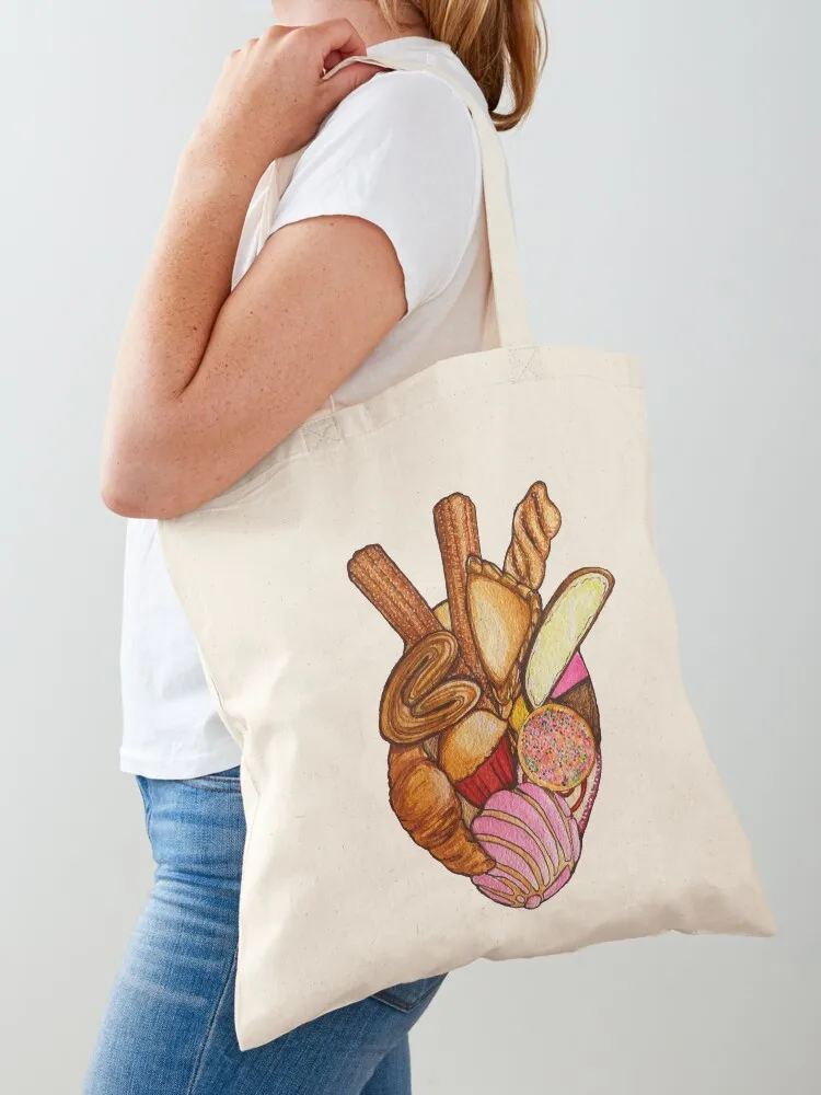 

Pan Dulce Heart Tote Bag shopper bags Shopping bags Large bags for women tote men