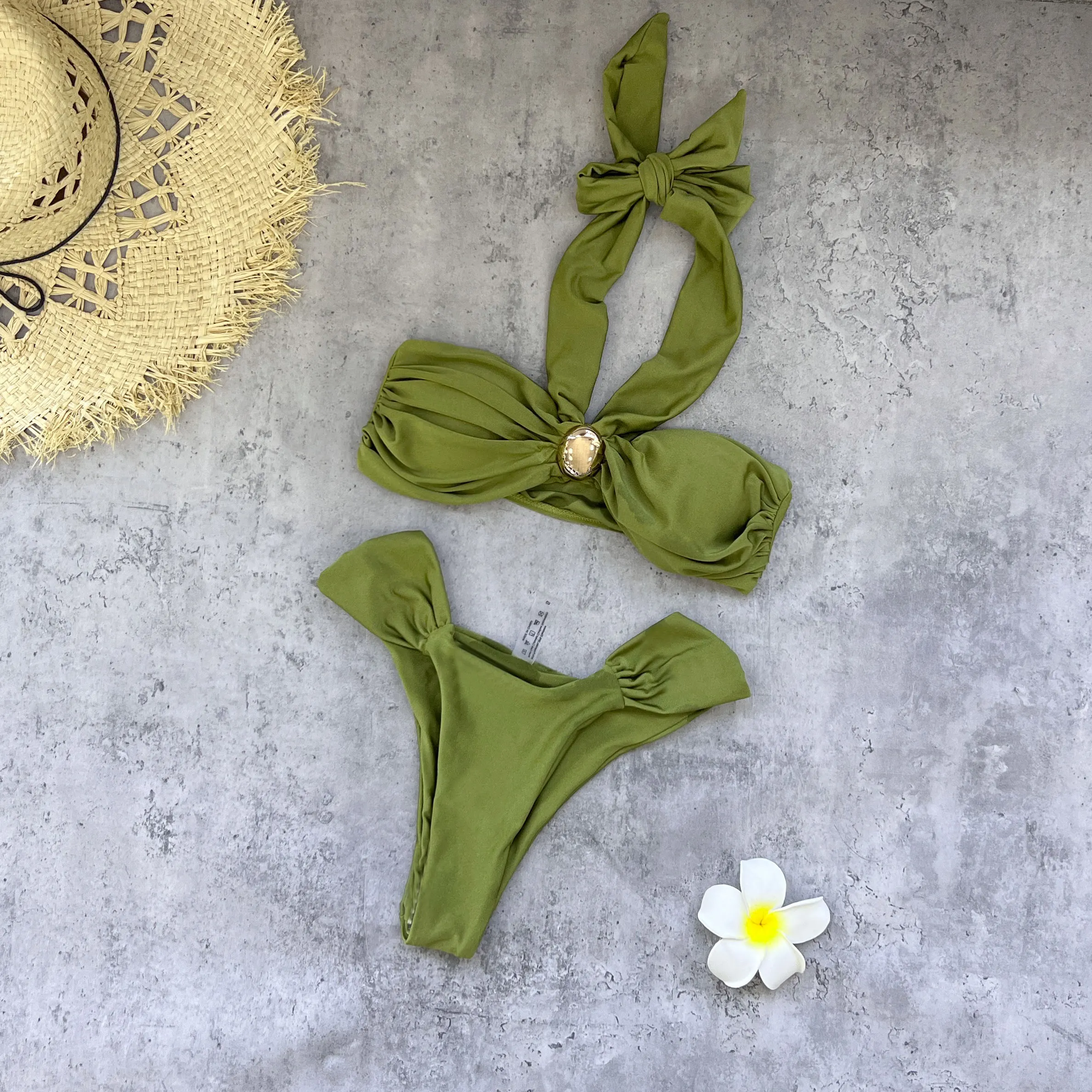 Halter Bikini 2026 New Swimwear Women Bathing Suit Luxury Lady Low Waist Biquini Swimsuit Mujer Vacation Beachwear Female Outfit