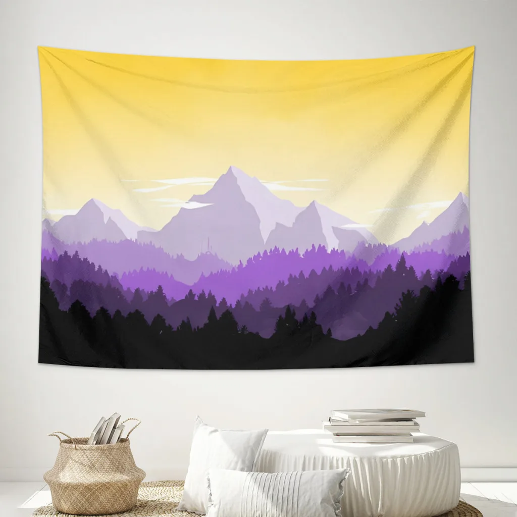 

Enby Range Tapestry Home Decoration Bedroom Colored Tapestry Living Aesthetic Macrame Wall Hanging