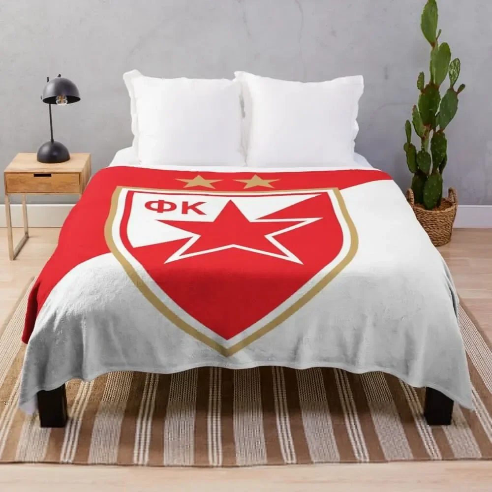 

Moja Crvena Zvezda Beograd Serbian Love Delije Throw Blanket