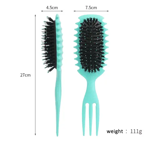 कर्ल डिफाइनिंग ब्रश घुंघराले बालों के लिए कर्ल ब्रश, पुरुषों और महिलाओं के कर्ल को कंघी और आकार देने के लिए, खींचने को कम करने के लिए 10 best sales बालों की कंघी - №8