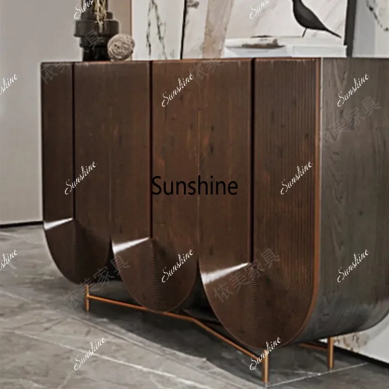 The entrance cabinet is surprised by the silent wind, the ancient solid wood dining side cabinet, and  retro locker.TJ