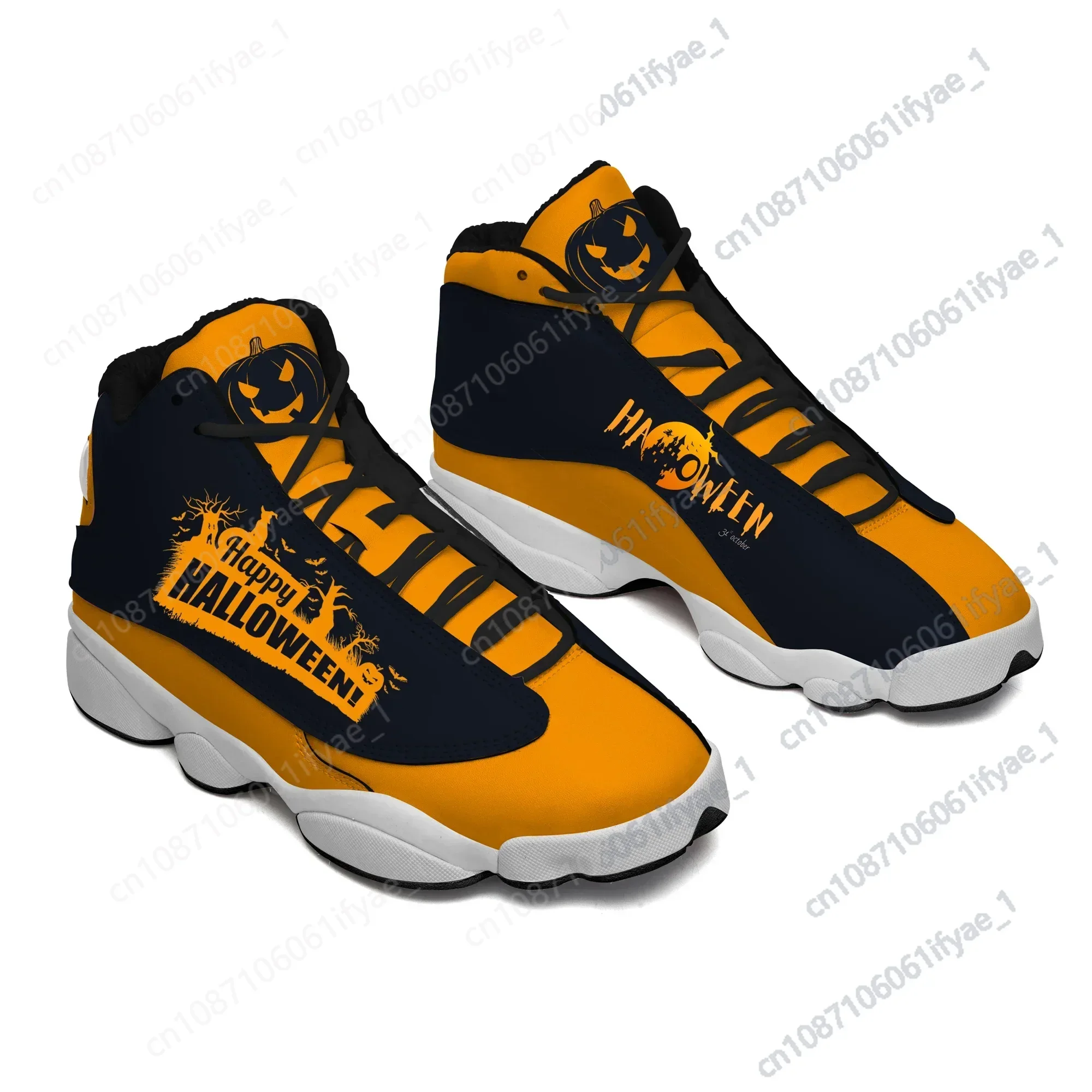 Dropshipping Print On Demand Custom Sneaker Shoes Men's Basketball Sneaker Happy Halloween printing Sneaker Shoes Custom Shoes