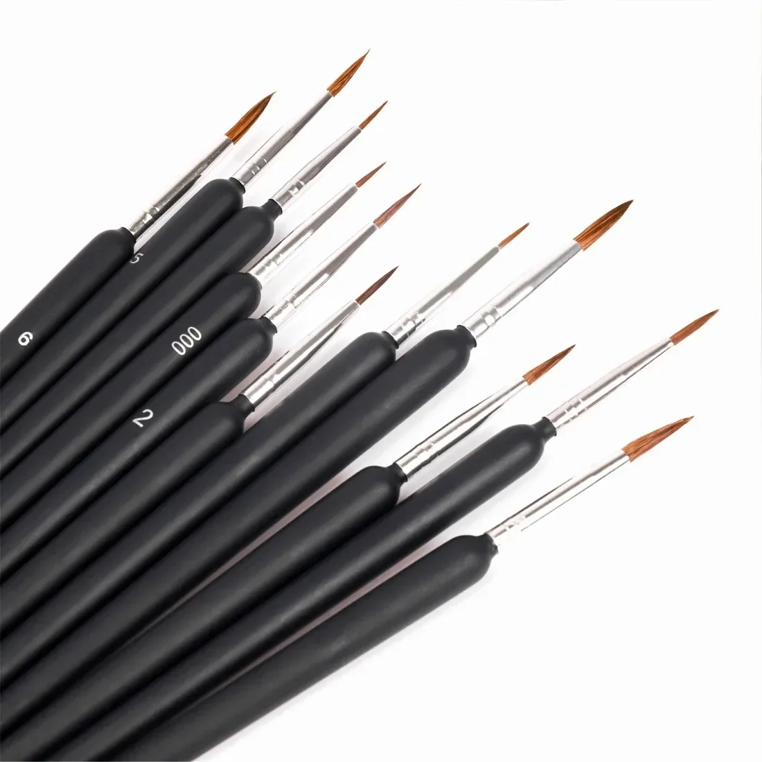 10Pcs Miniature Paint Brushes Set Professional Nylon hook line pen Art Liner drawing for Acrylic Watercolor Paint Set brushe