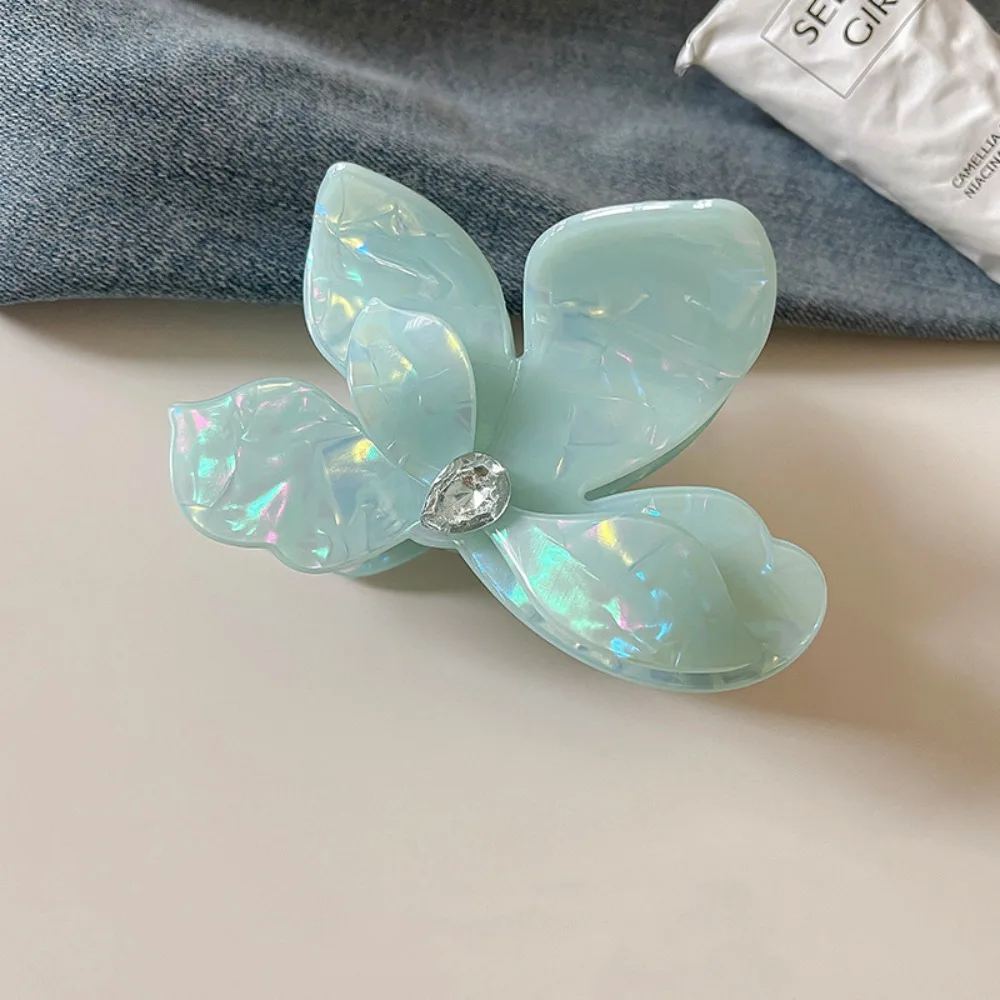 

Elegant Acetic Acid Hair Claw Acetate High Ponytail Clip French Shark Clip Korean Style Trendy Flower Hair Crab Clip Daily
