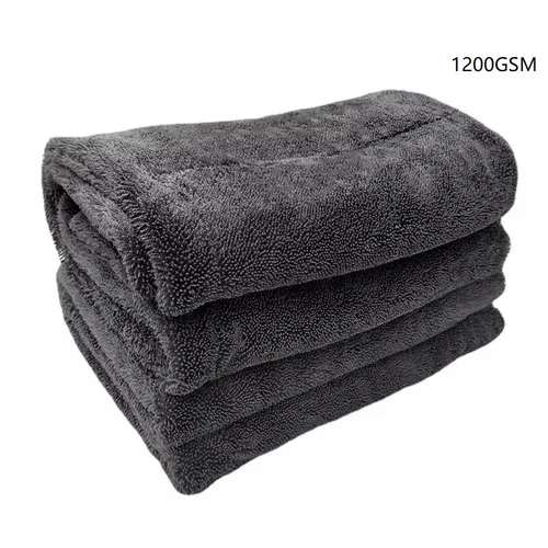 Imagen 1 del producto Toalla de lavado de coches 1200GSM microfibra de doble cara paño de lavado de coches ultraabsorbente limpieza toalla de secado accesorios de lavado 1-3 piezas
