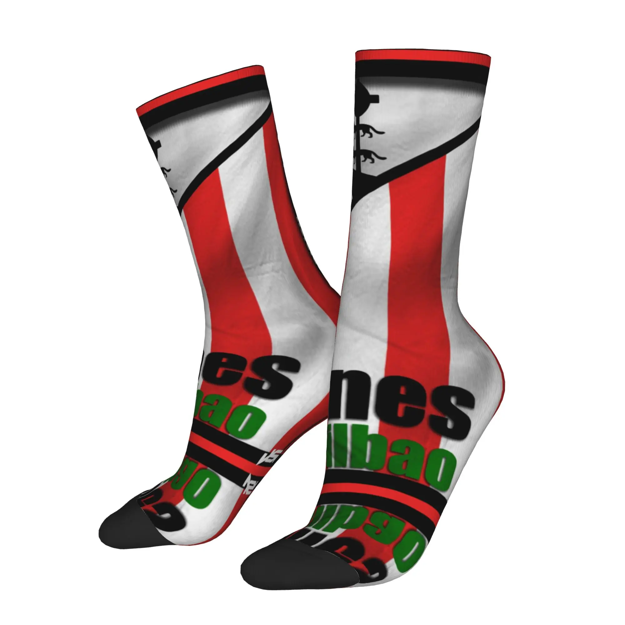 Funny Happy Athletic Bilbao Retro Harajuku Athletic Bilbao Hip Hop Novelty Pattern Crew Sock Match Day Essentials