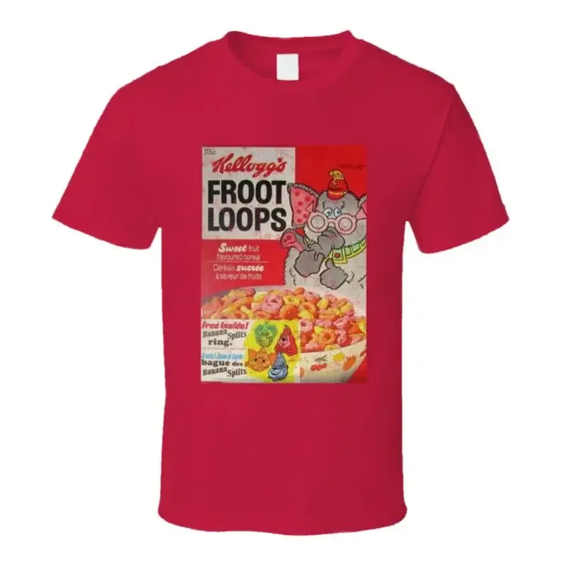 Froot Loops Banana Splits Character Cereal Box T Shirt