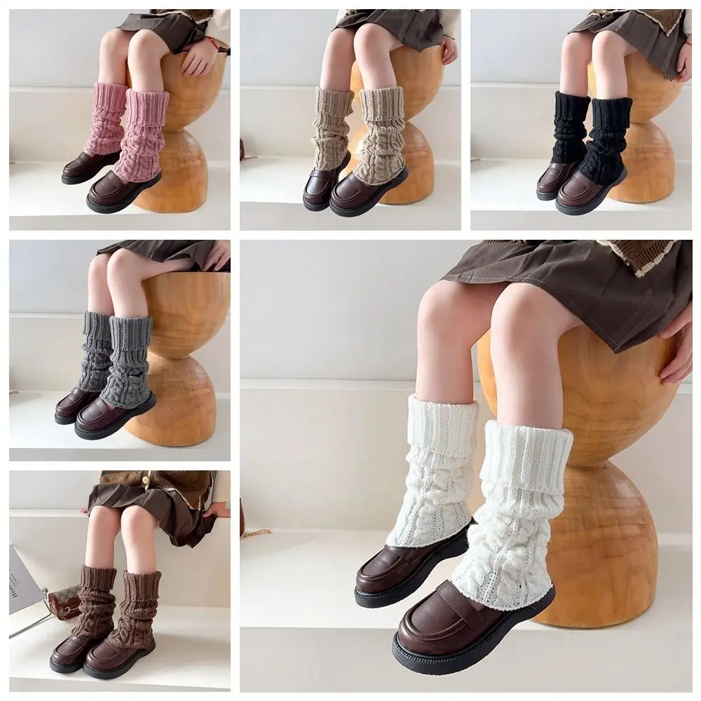 Calentadores de piernas torcidos de estilo japonés para niños JK Harajuku, calcetines tejidos con cubierta para piernas, protectores de Ballet Balletcore, calcetines para niños