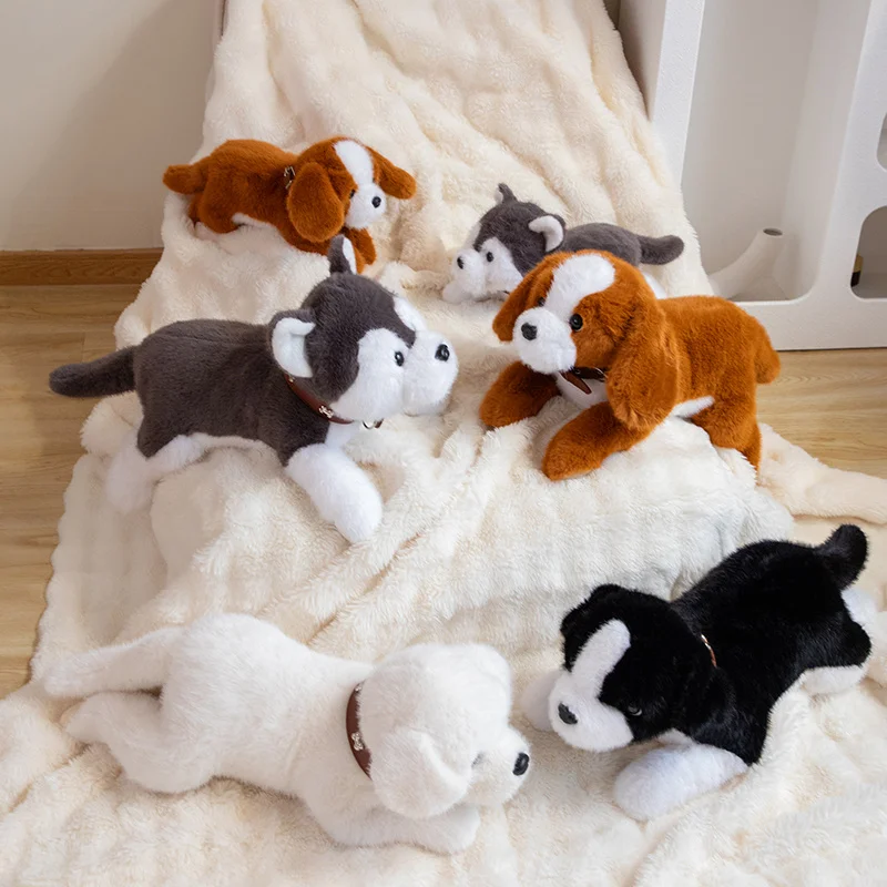 Lifelike Stuffed Animal Toys  40/60cm Husky Dog Plush Toy Cartoon Soft Stuffed Dolls Kawaii Beagle Plush Toy Gift