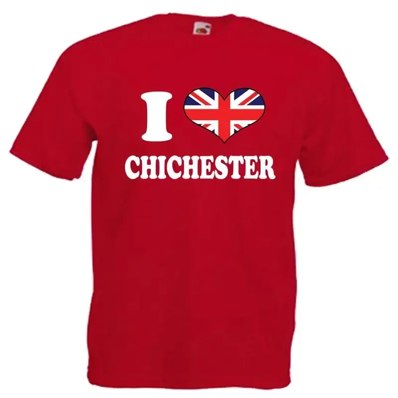 I Love Heart Chichester Adults Mens T Shirt 12 Colours Size S 3XL