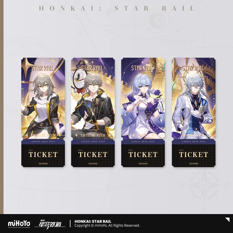 

Официальный miHoYo Honkai: StarRail Autumn Celebration Series Laser Collection Ticket Оригинальные аксессуары в стиле аниме Игровые аксессуары