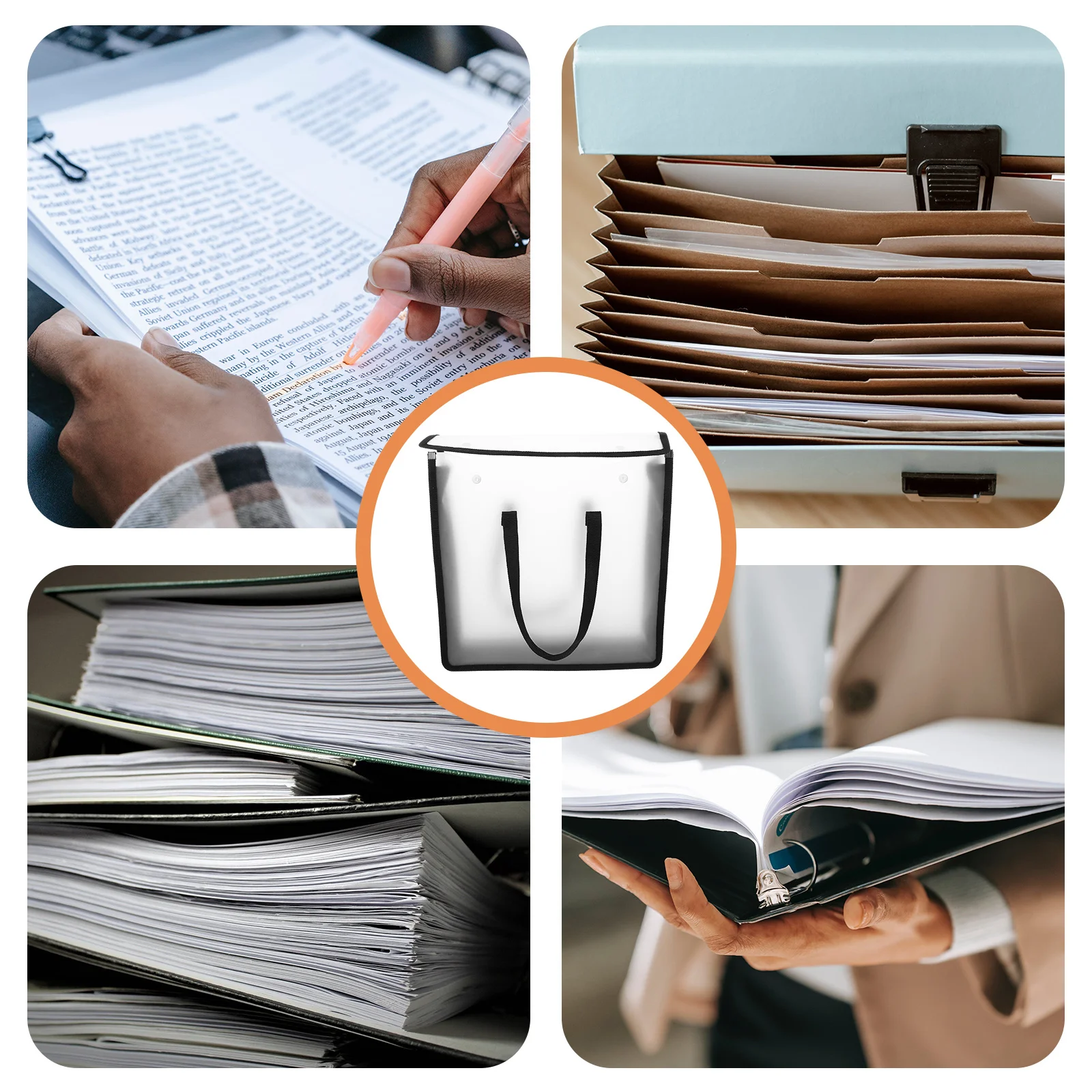 

File Transaction Package Documents Bag Storage for Important Contract Sketch Receipt Organizer Folder