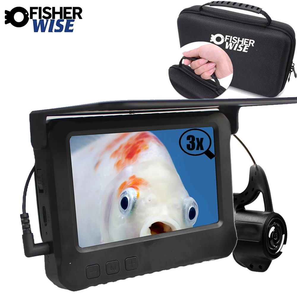 Imagem -05 - Dvr Inverno Peixe Câmera Kit com Profundidade Temperatura Display Presente para a Pesca Subaquática Finder para Ice Fish 15m 43