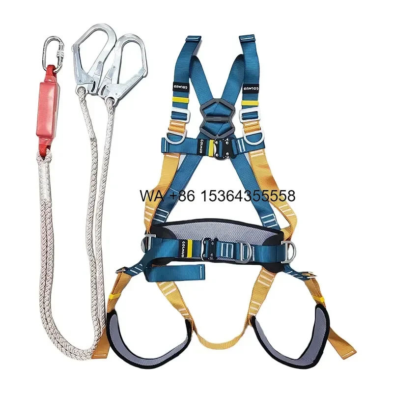 Wmwmnu CE Certified Full Body Safety Harness for High Operating Fall Arrest EN361 2002 Standard Polyester 500kg Breaking