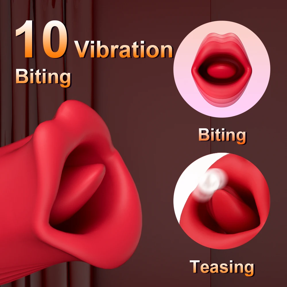 Vibrador de lamber a língua para mulheres, estimulador de mamilos e clitóris, ovo do amor, sexo oral, massageador vibratório, brinquedos sexuais femininos, adulto