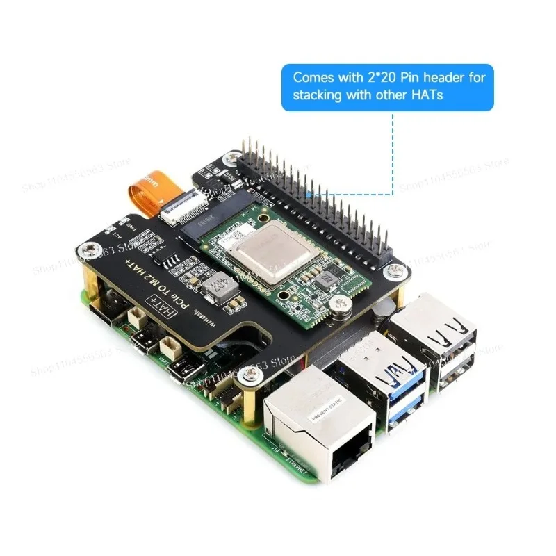Hailo-8 M.2 AI Accelerator Module, 26TOPS Computing Power, Compatible with Raspberry Pi 5, Optional PCIe to M.2 Adapter Board