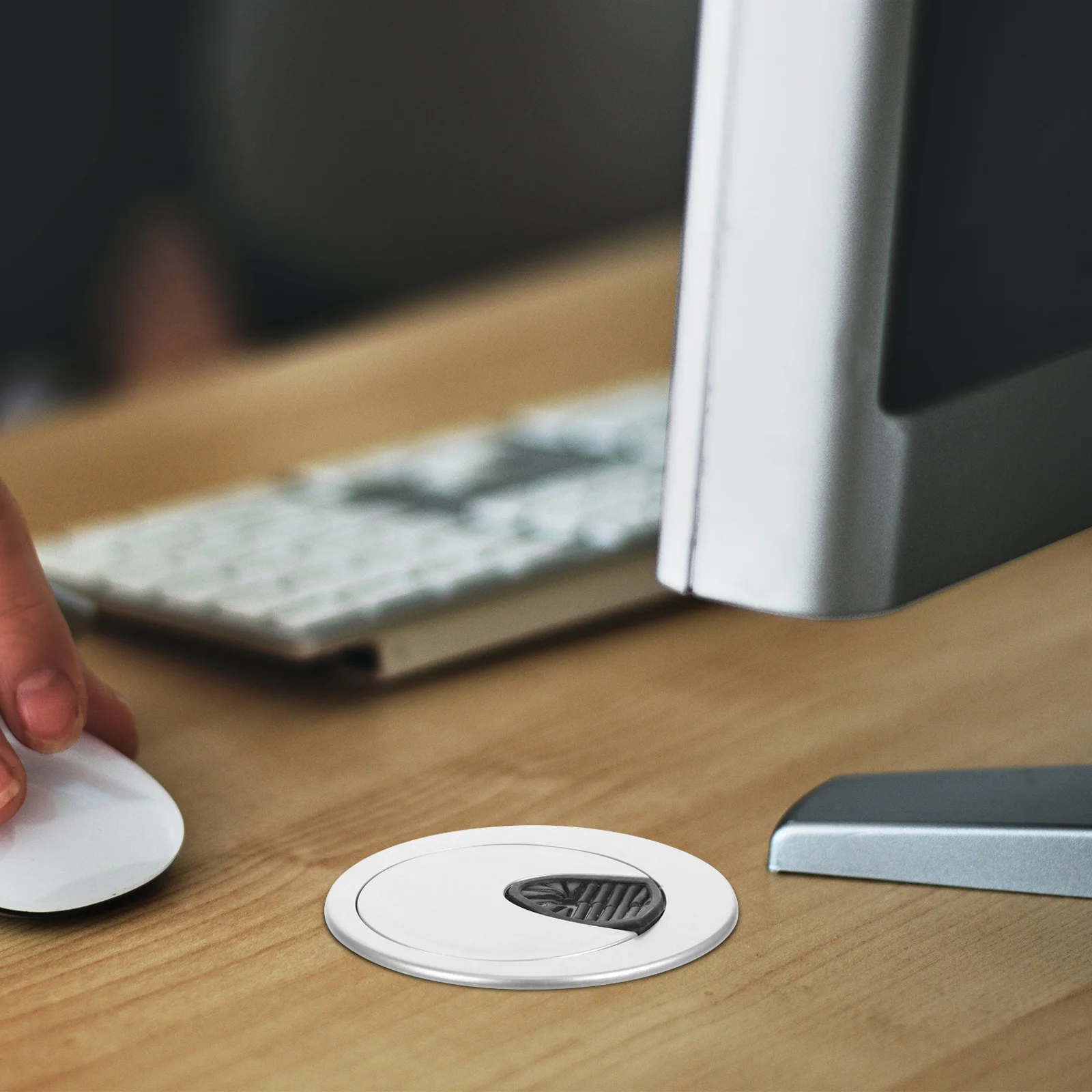 

6Pcs Sturdy Desk Grommets Round Wire Hole Cover Easy Threading Cable Management for Home Office Computer Tables