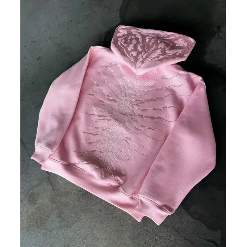 New 2025 Autumn Ghoul Embroidered Suit Street Harajuku Plus Velvet Warm Casual Y2k Hoodie Winter Clothes Women eqs9X