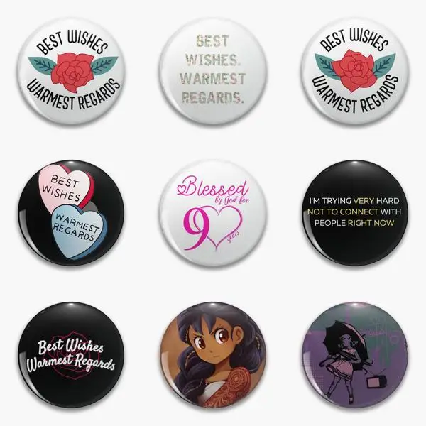 Best Wishes Warmest Regards Schitt Creek Soft Button Pin Customizable Funny Jewelry Creative Clothes Badge Cartoon Lover Brooch