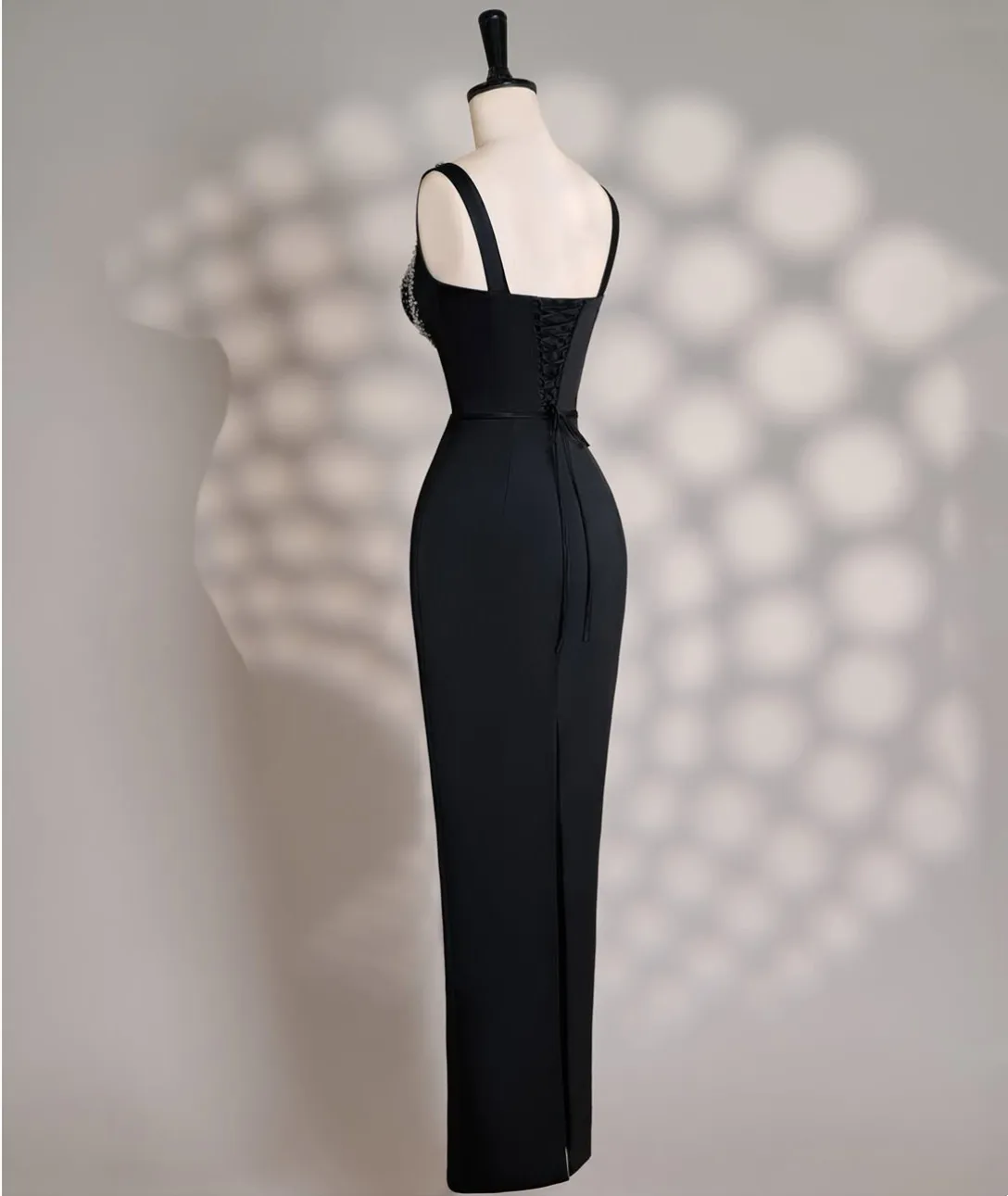 Aangepaste Lange Crêpe Kralen Bruiloft Scheuten Jurken Zeemeermin Sweetheart فسات Bravo Juanة Avond Galajurk voor Vrouwen