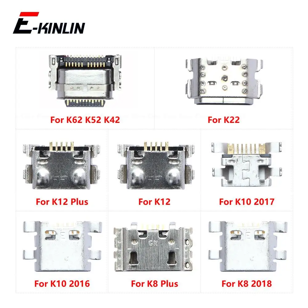 Type-C Micro USB Jack Charging Connector Plug Dock Socket Port For LG K12 K8 Plus 2018 K10 2016 2017 K22 K42 K52 K62