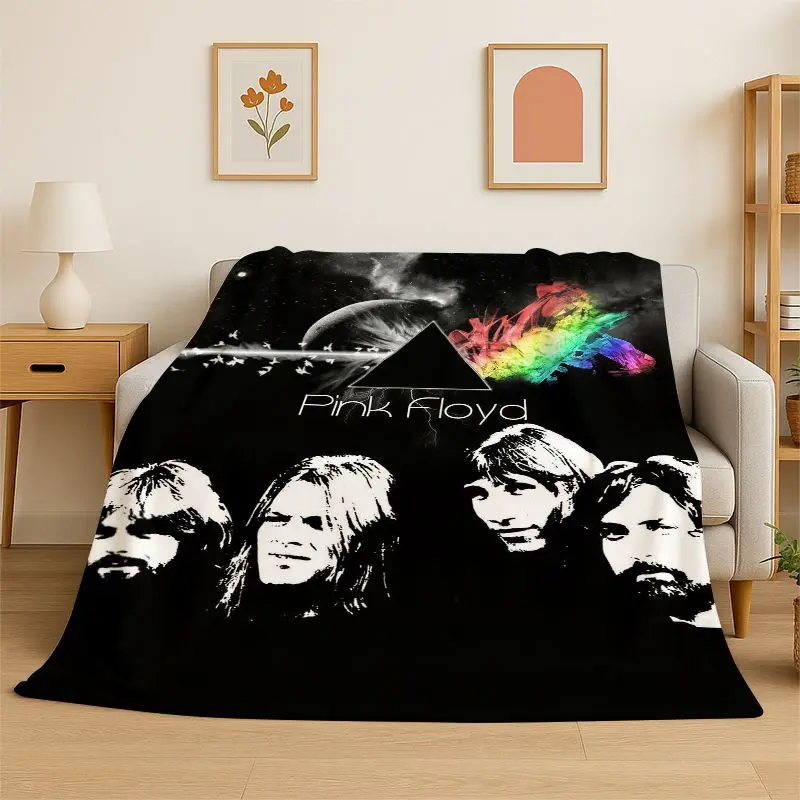 New Music Pink F-Floyd Rock Band Flannel Throw Blanket,Warm Cozy Blanket for Bed,Sofa,Couch,Bedroom,Living Room,Office,Camping