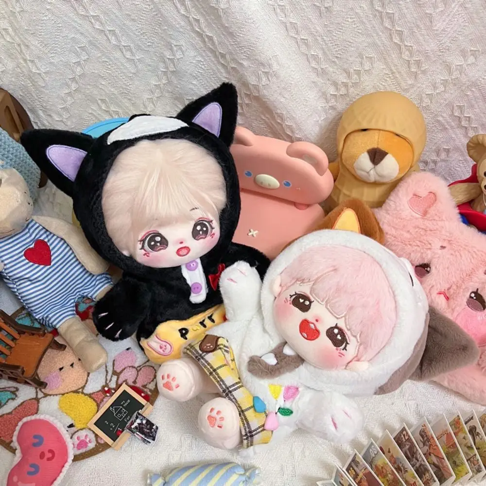 Dress Up 20cm Doll Coat Clothes Fur Doll Clothing Idol Doll Outfit Clothes Rabbit Cat Animal 20cm Doll Clothes Children's Gift