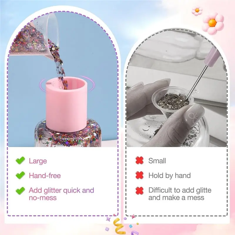 AAAF Glitter Funnel For Snow Globe Tumbler Craft Easy Add Glitter With Mess-Free Design & Tools