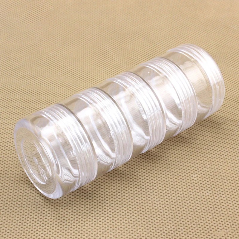 5 in 1 Klar Kunststoff Perle Lagerung Behälter Organisatoren Box Topf Gläser mit Schraube Deckel für Perlen, Schmuck, nagel Kunst, Kosmetik