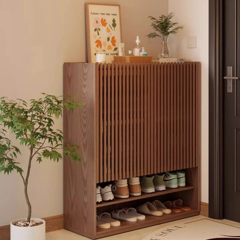 

Cabinet Household Door Solid Wood Multi Layer Shoe Rack Organizer Shoerack Living Room Cabinets Rack Furniture Shoes Organizer