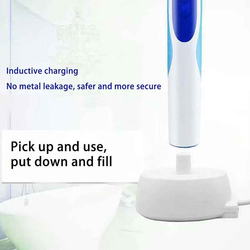 1PC Charger Electric Toothbrush Stand Charger EU Plug Replacement for Braun Oral B D12 D20