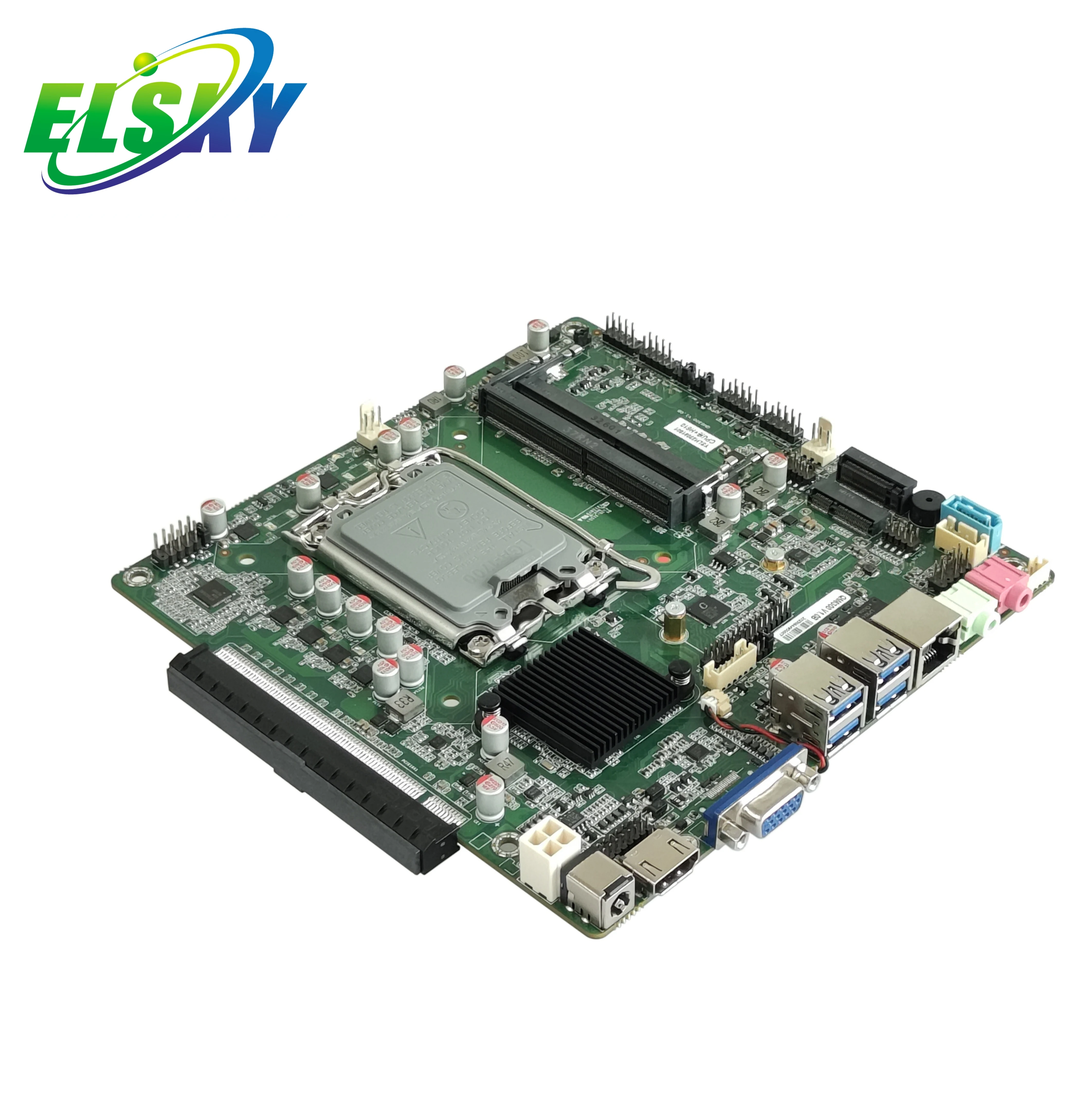 ELSKY Chipset H610 Motherboard QM6300 Alder Lake13th I7 Motherboard PCI-E X16 Interface Supports 4K Resolution DP Ports RS232