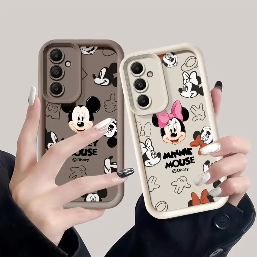 Disney Mickey Mouse Minnie Case for Samsung Galaxy A34 A15 A22 A23 A24 A32 A54 A73 A35 A52 A13 A33 A25 A53 A14 A55 Soft Cover